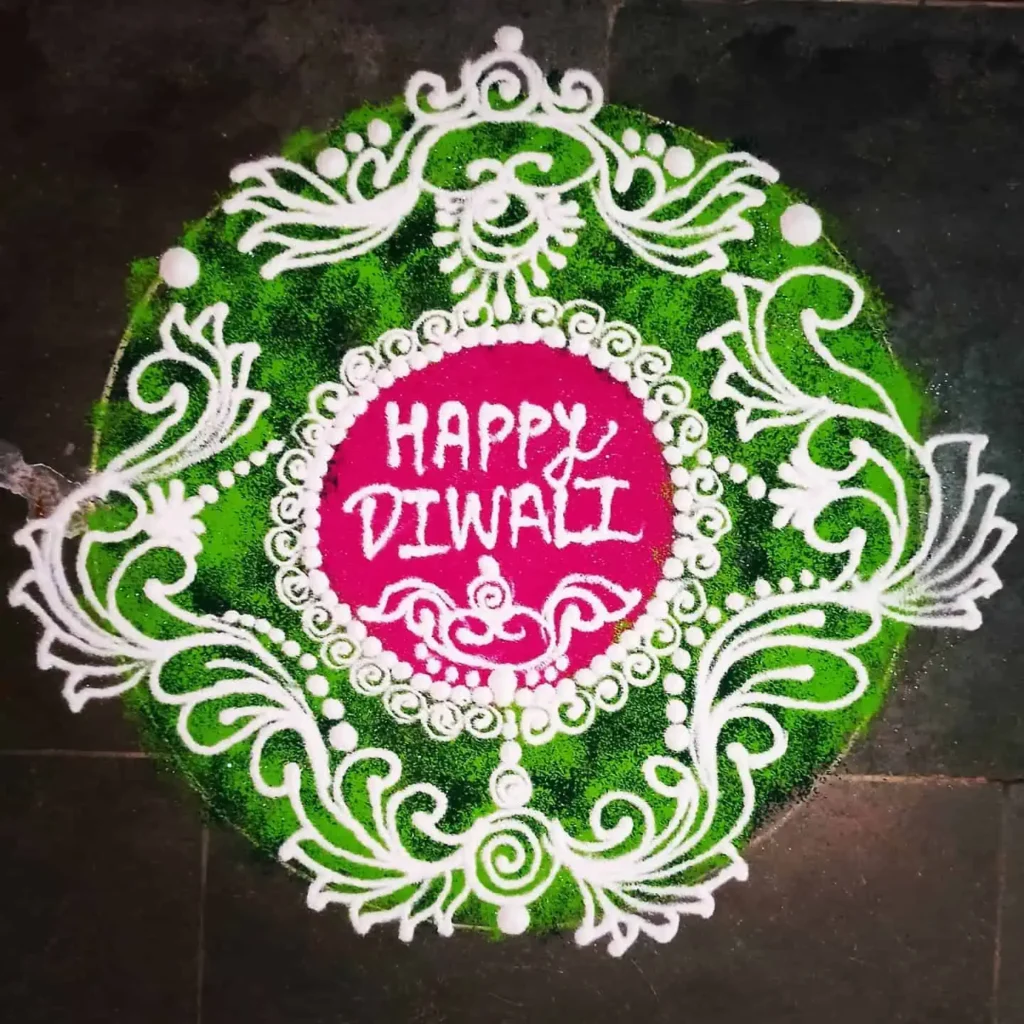 Flower Rangoli Designs for Stairs