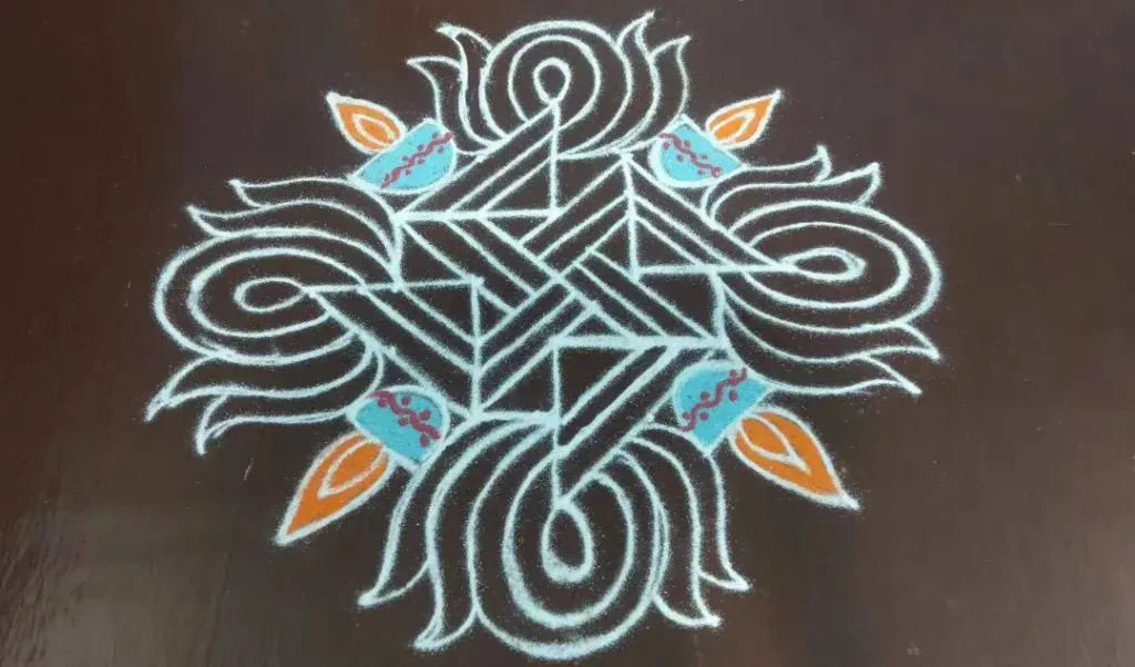 Lotus Flower Design Rangoli