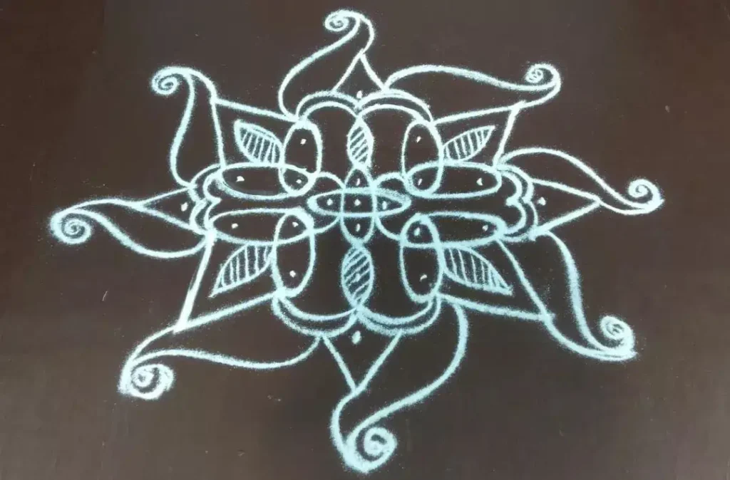 Lotus Flower Design Rangoli