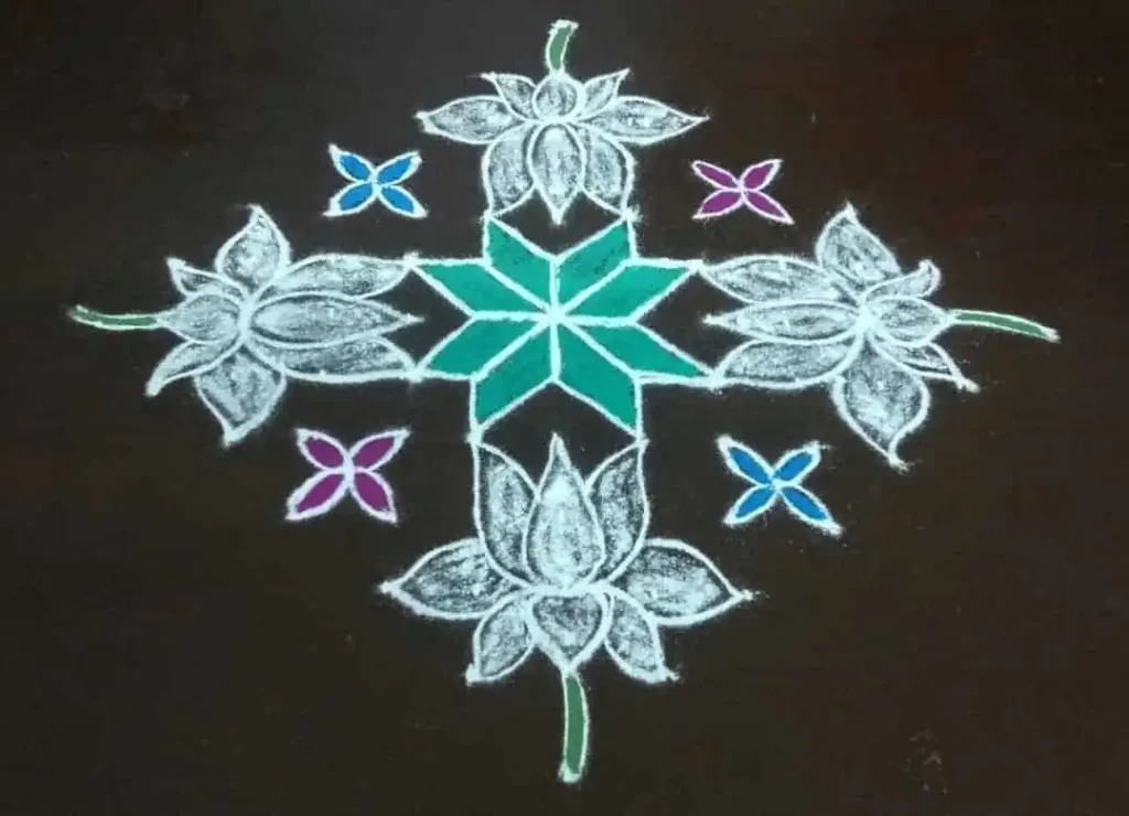 Lotus Flower Design Rangoli