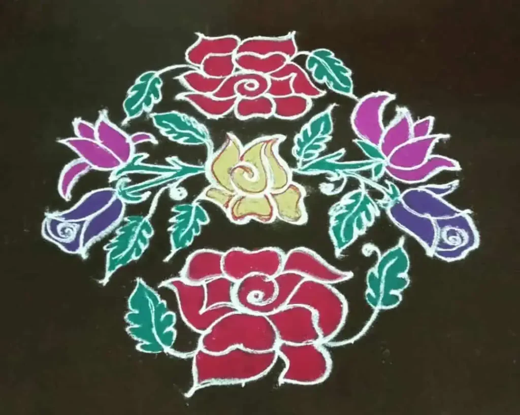 Lotus Flower Design Rangoli