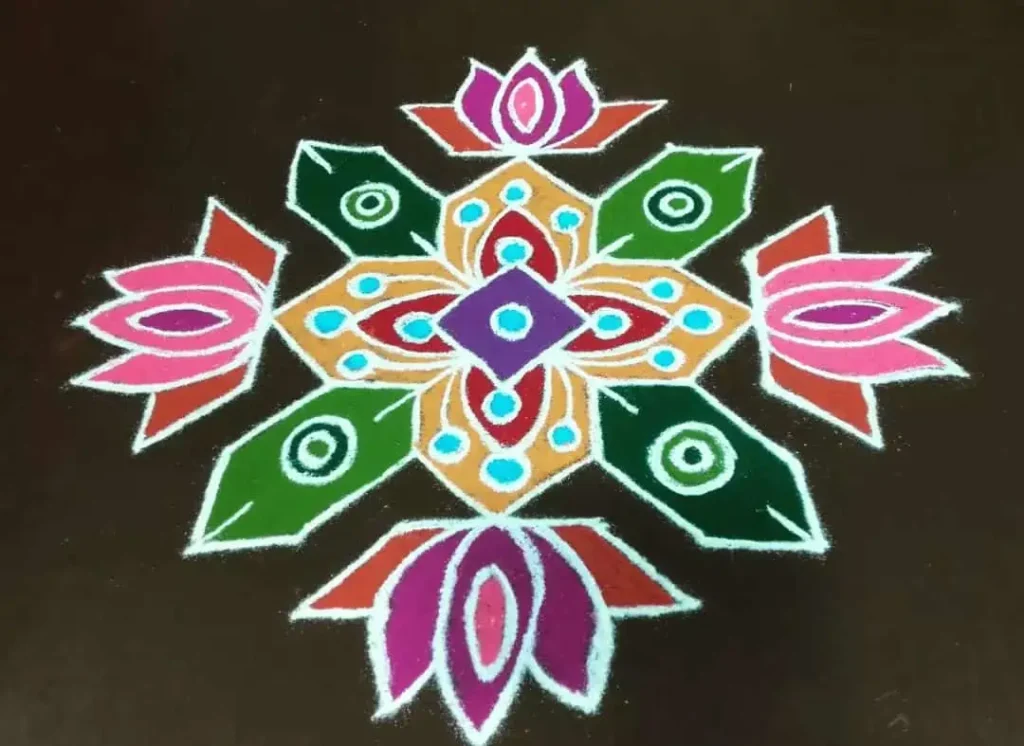 Lotus Flower Design Rangoli