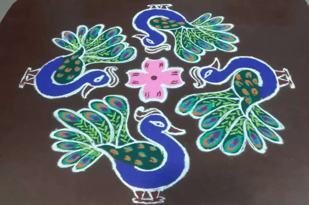 Lotus Flower Design Rangoli