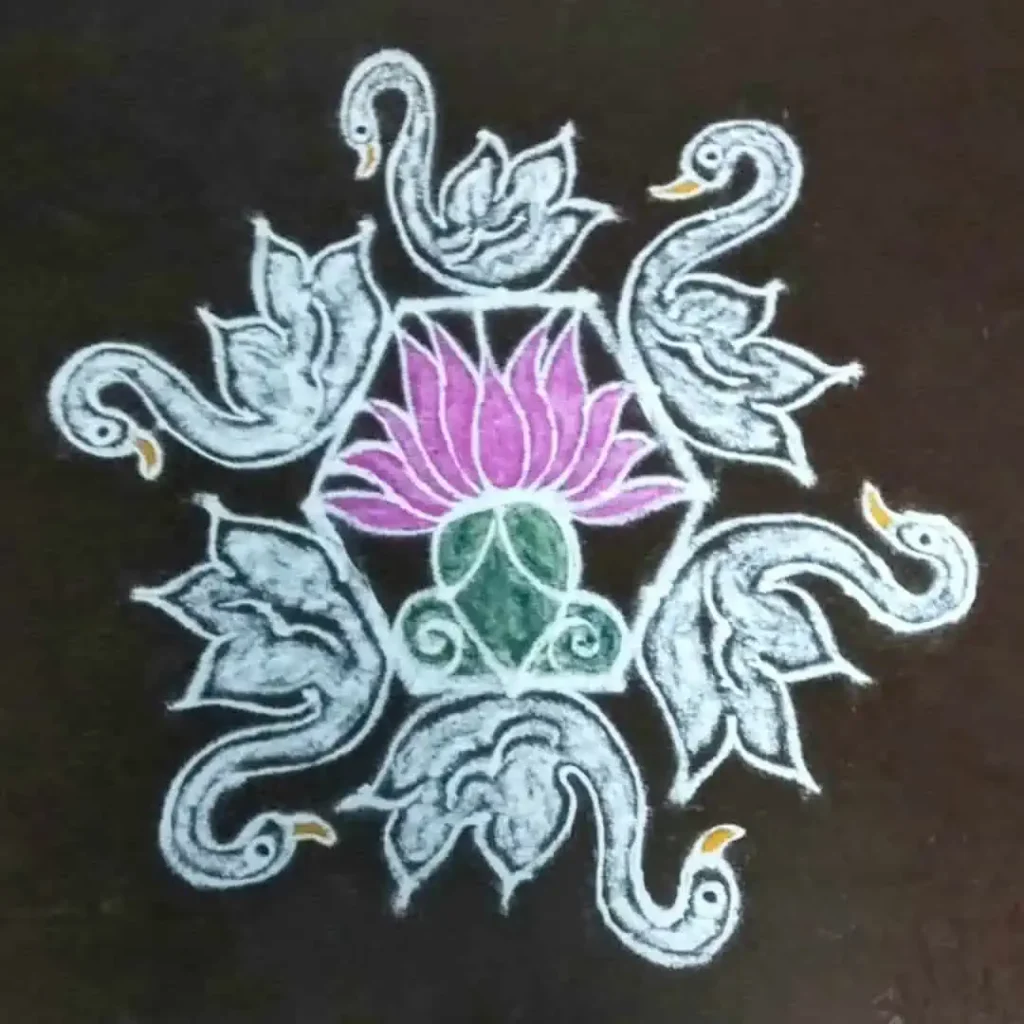 Lotus Flower Design Rangoli