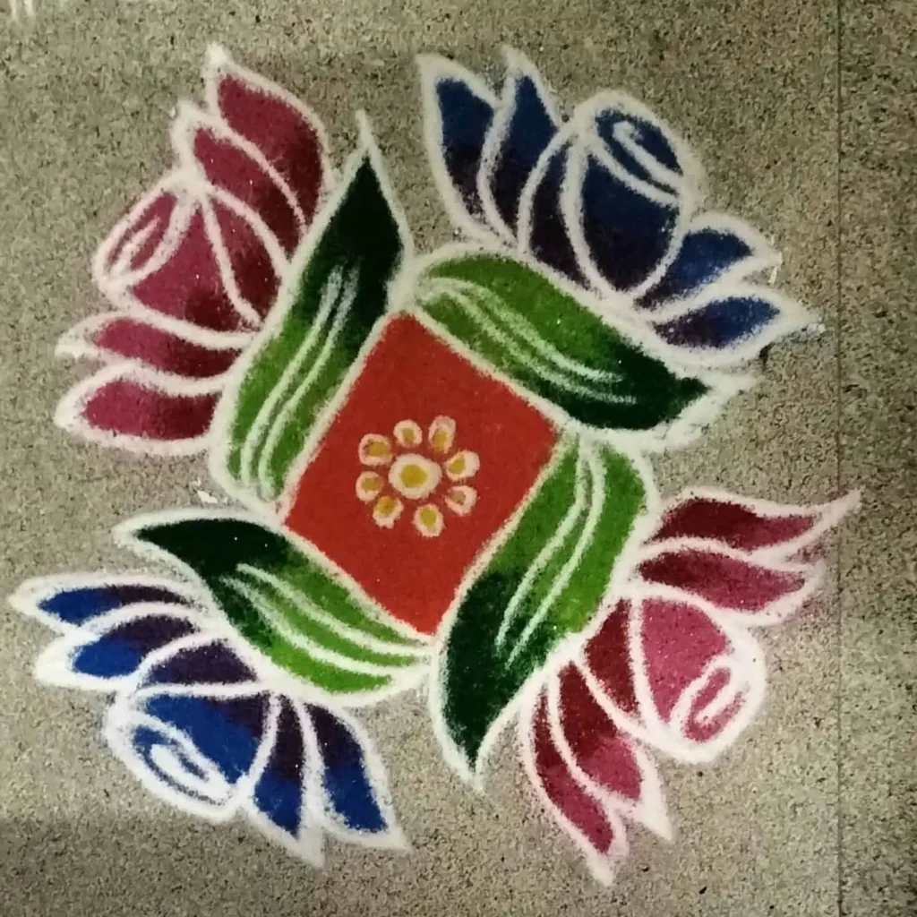 Flower Kolam Easy