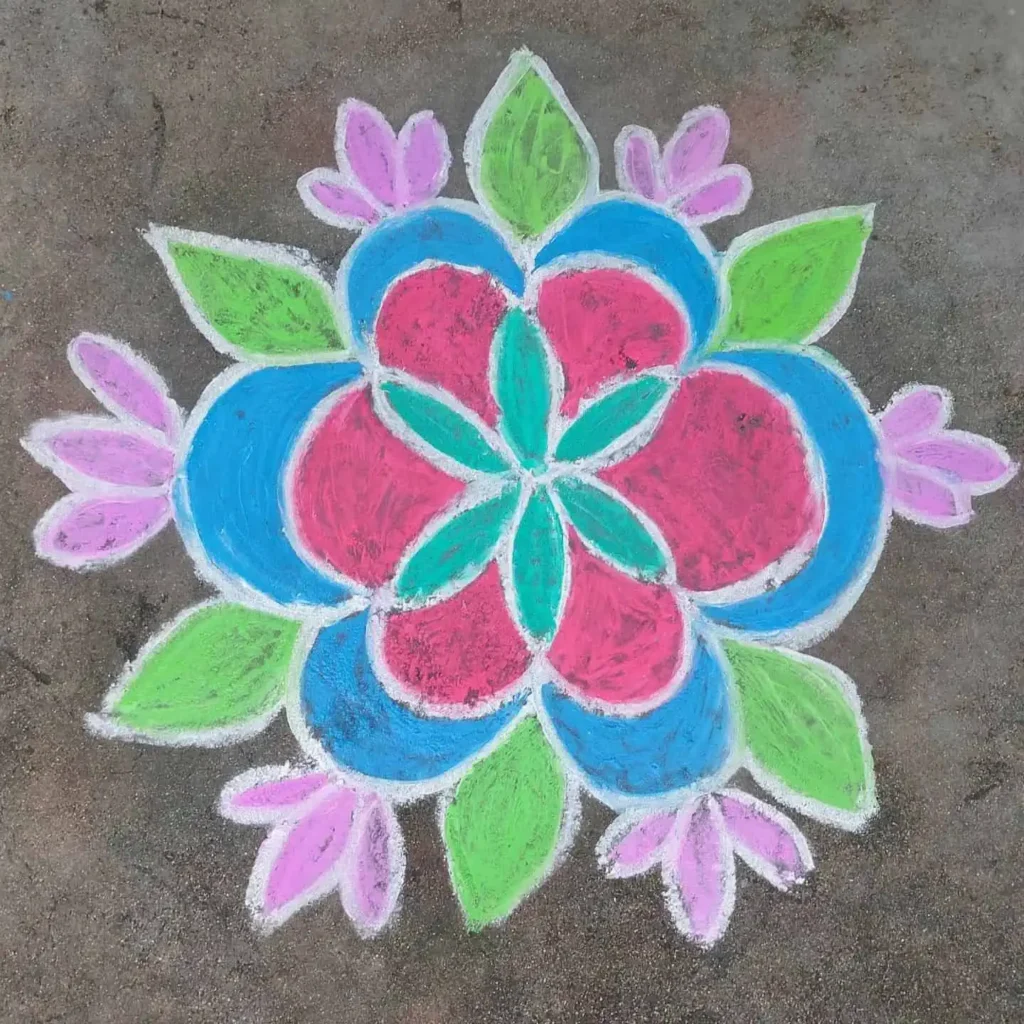 Flower Kolam Easy