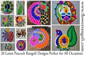 Latest Peacock Rangoli Designs