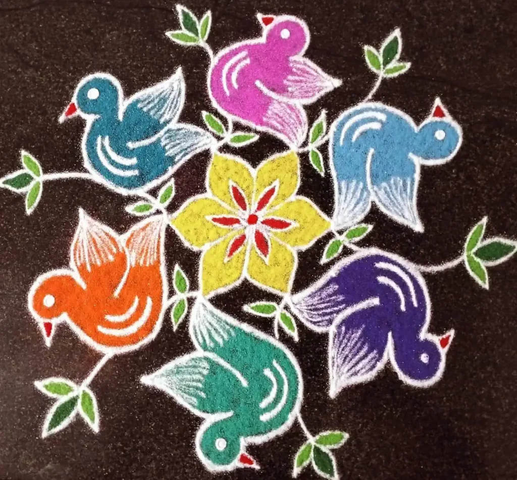 Pongal Kolam Designs Rangoli