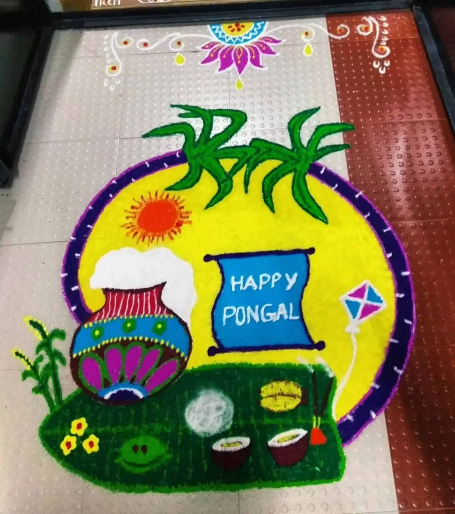 Pongal Kolam Designs Rangoli