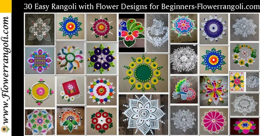 Easy Rangoli with Flower