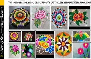 Flower 3d Rangoli