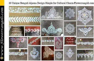 Bengali Alpona Design Simple