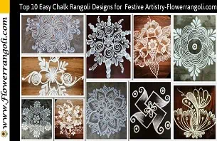 Easy Chalk Rangoli Design