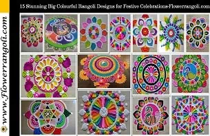 Big Colourful Rangoli Designs