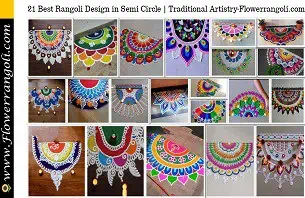 Rangoli Design in Semi Circle