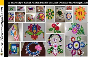 Easy Simple Flower Rangoli