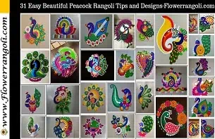 Easy Beautiful Peacock Rangoli