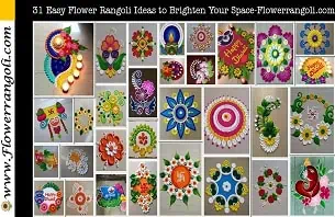 Easy Flower Rangoli Ideas