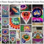 Flower Rangoli Design for Welcome